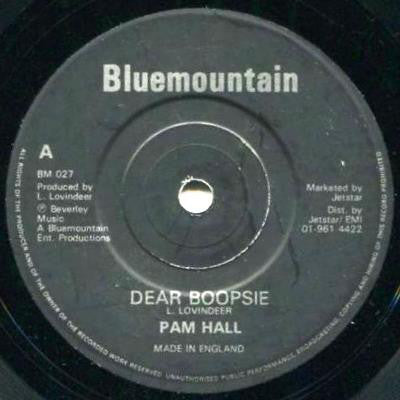 Pam Hall : Dear Boopsie (7")