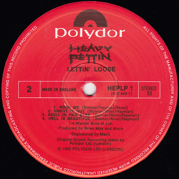 Heavy Pettin : Lettin Loose (LP, Album)