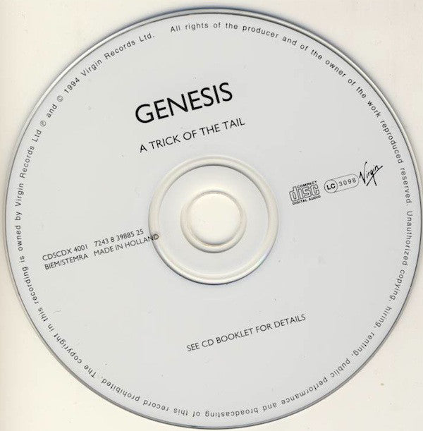 Genesis : A Trick Of The Tail (CD, Album, RE, RM, EMI)
