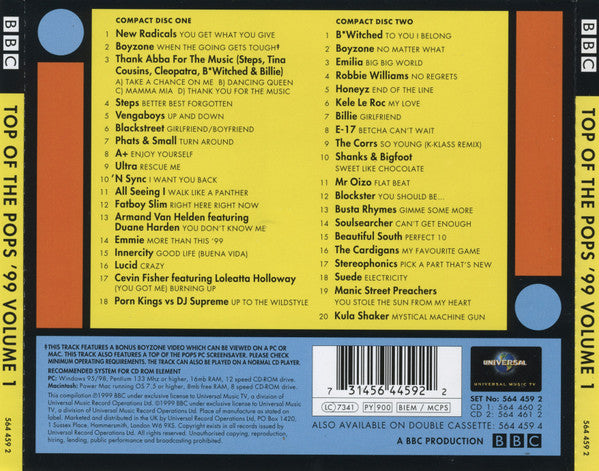 Various : Top Of The Pops '99 Volume One (2xCD, Comp)