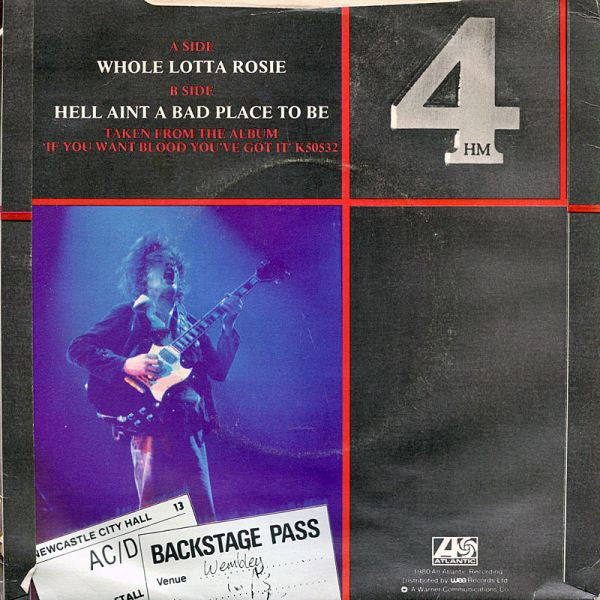 AC/DC : Whole Lotta Rosie (7", Single, RE)