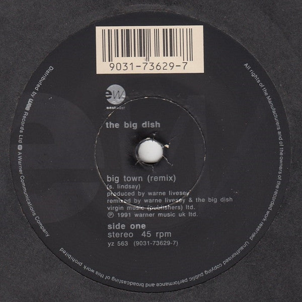 The Big Dish : Big Town (7", Single)