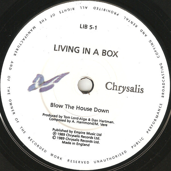 Living In A Box : Blow The House Down (7", Single)