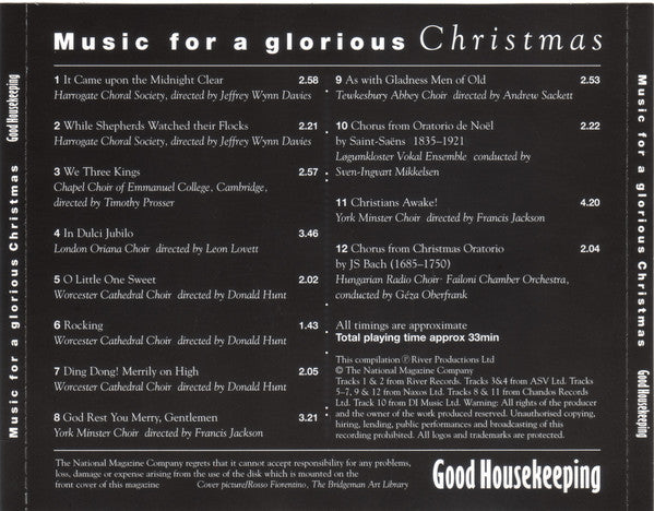 Various : Music For A Glorious Christmas (CD, Comp, Promo)