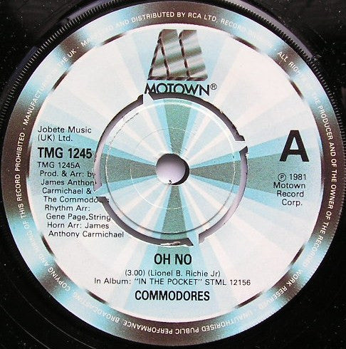 Commodores : Oh No  (7", Single)