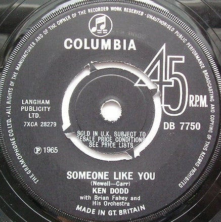 Ken Dodd With Geoff Love And His Orchestra* / Ken Dodd With Brian Fahey And His Orchestra : The River (Le Colline Sono In Fiore) / Someone Like You (7", Single)