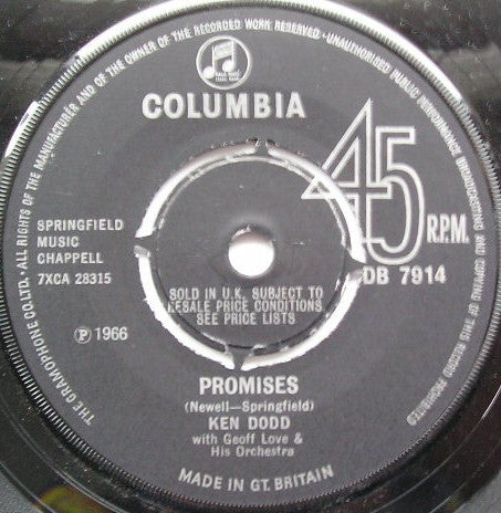 Ken Dodd With Geoff Love & His Orchestra : Promises (7", Single)