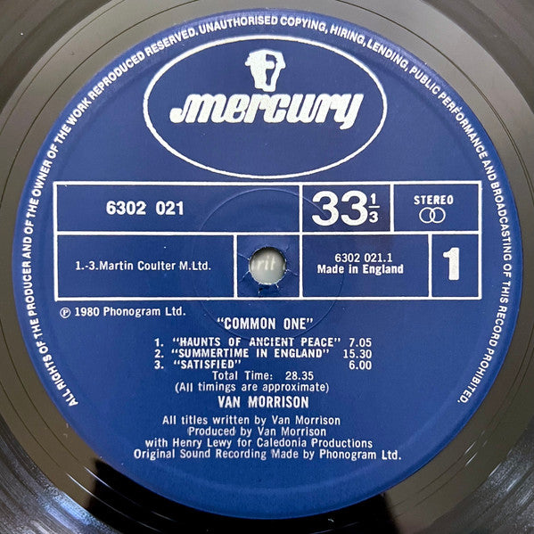 Van Morrison : Common One (LP, Album)