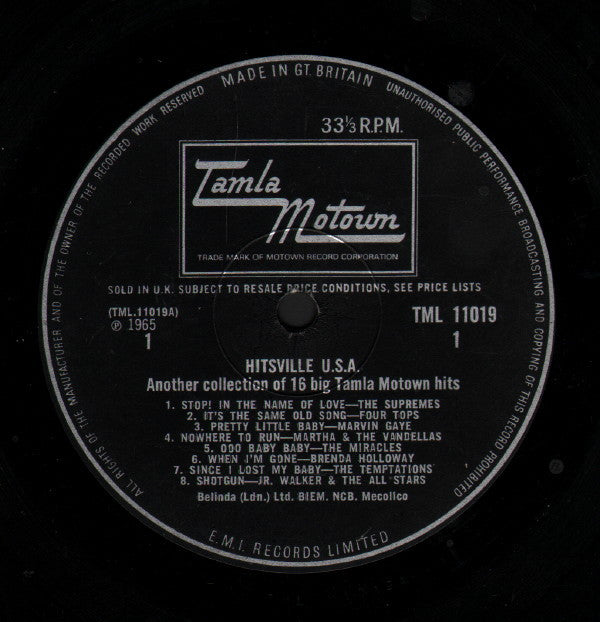 Various : Hitsville U.S.A. (LP, Comp, Mono)