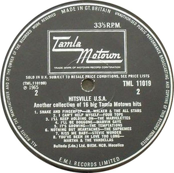 Various : Hitsville U.S.A. (LP, Comp, Mono)