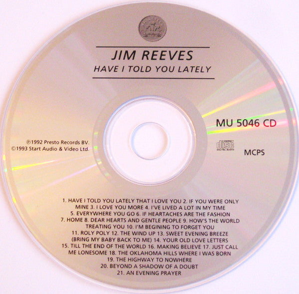 Jim Reeves : Have I Told You Lately (CD, Album)