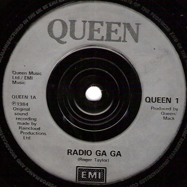 Queen : Radio Ga Ga (7", Single, Sil)
