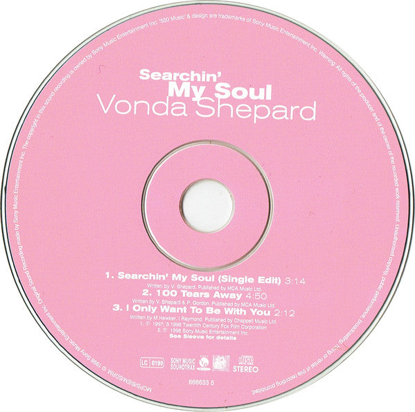 Vonda Shepard : Searchin' My Soul (CD, Single, S/Edition)