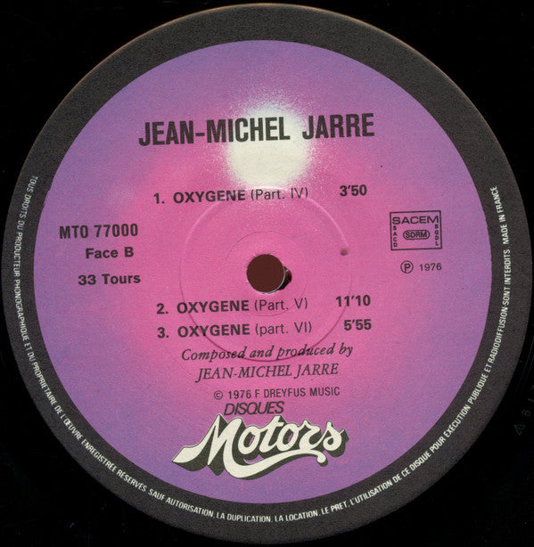 Jean-Michel Jarre : Oxygène (LP, Album, RE)