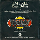 Roger Daltrey : I'm Free (7", Single, Pus)