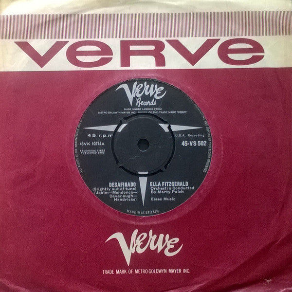 Ella Fitzgerald : Desafinado (Slightly Out Of Tune) (7", Single)