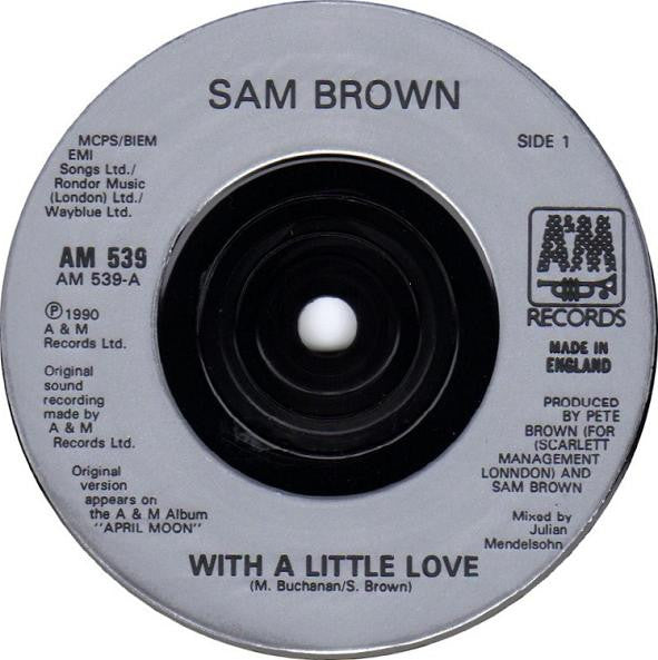 Sam Brown : With A Little Love (7", Single)