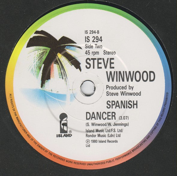 Steve Winwood : Freedom Overspill  (7", Single)