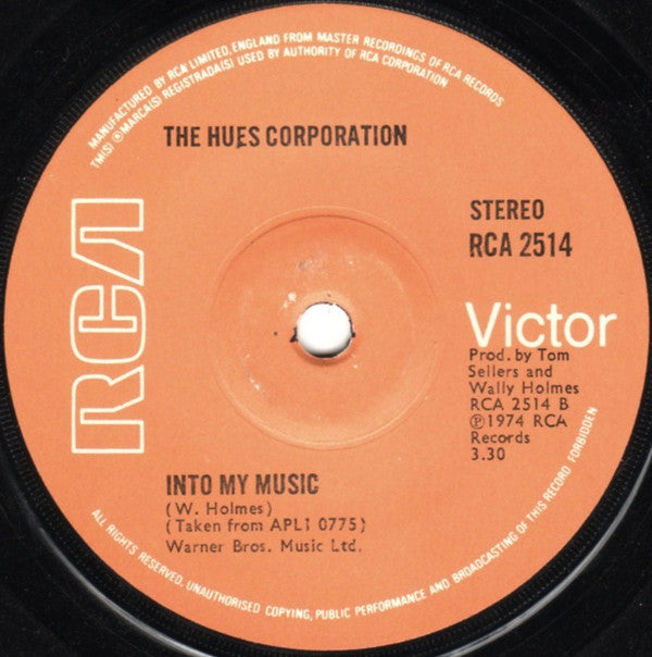 The Hues Corporation : I'll Take A Melody (7", Single, Sol)