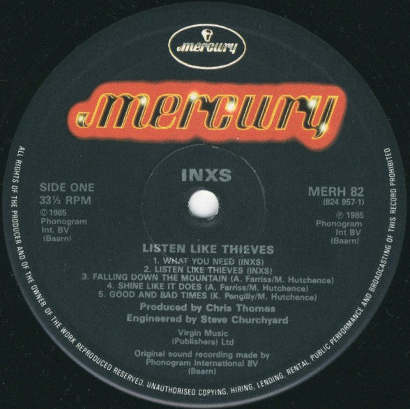 INXS : Listen Like Thieves (LP, Album)