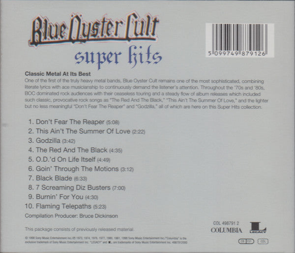 Blue Öyster Cult : Super Hits (CD, Comp)