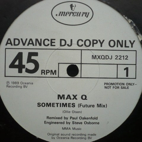 Max Q : Sometimes (12", Promo)