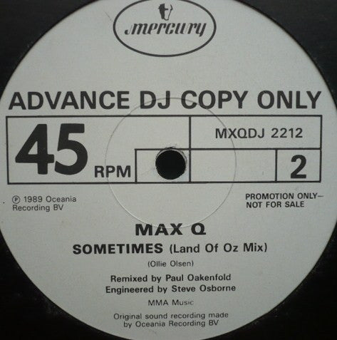 Max Q : Sometimes (12", Promo)