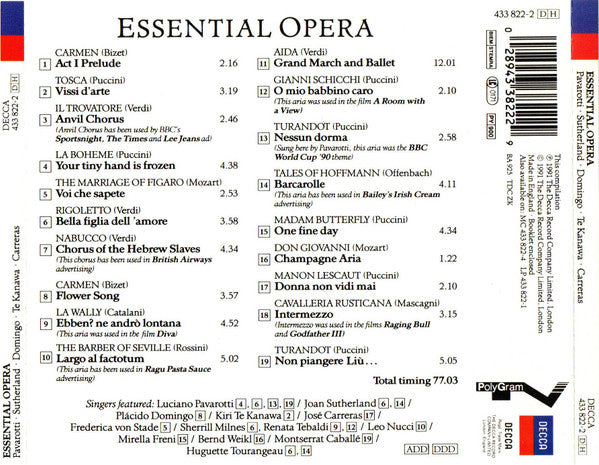 Various : Essential Opera (CD, Comp)