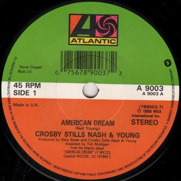 Crosby, Stills, Nash & Young : American Dream (7", Single)