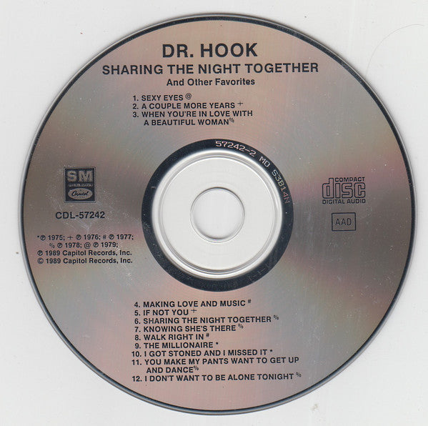 Dr. Hook : Sharing The Night Together And Other Favorites By Dr. Hook (CD, Comp, RE)