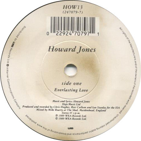 Howard Jones : Everlasting Love (7", Single)