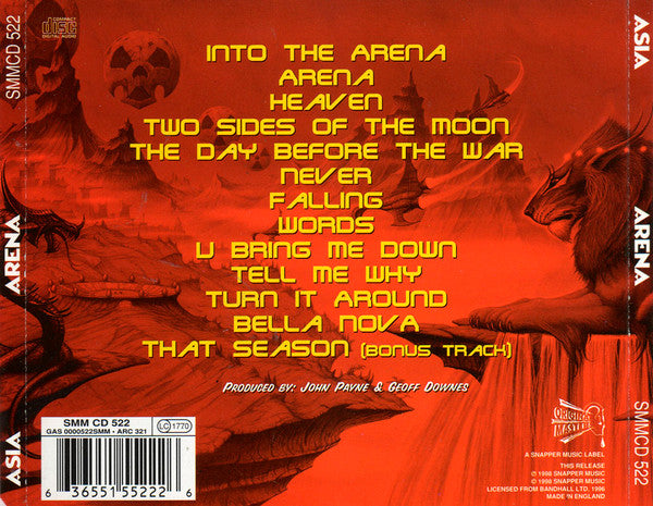 Asia (2) : Arena (CD, Album, RE, PMD)