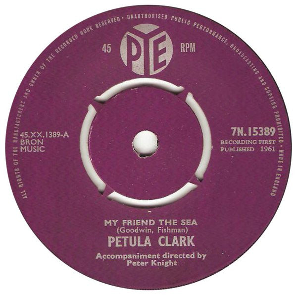 Petula Clark : My Friend The Sea (7", Single, Pus)