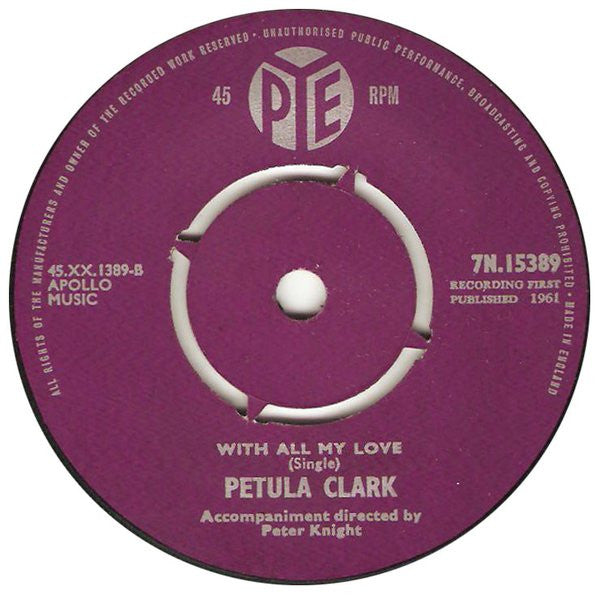 Petula Clark : My Friend The Sea (7", Single, Pus)