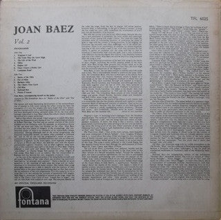 Joan Baez : Joan Baez Volume Two (LP, Album, Mono, RE)