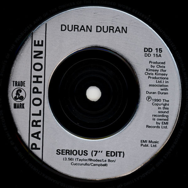 Duran Duran : Serious (7", Single)