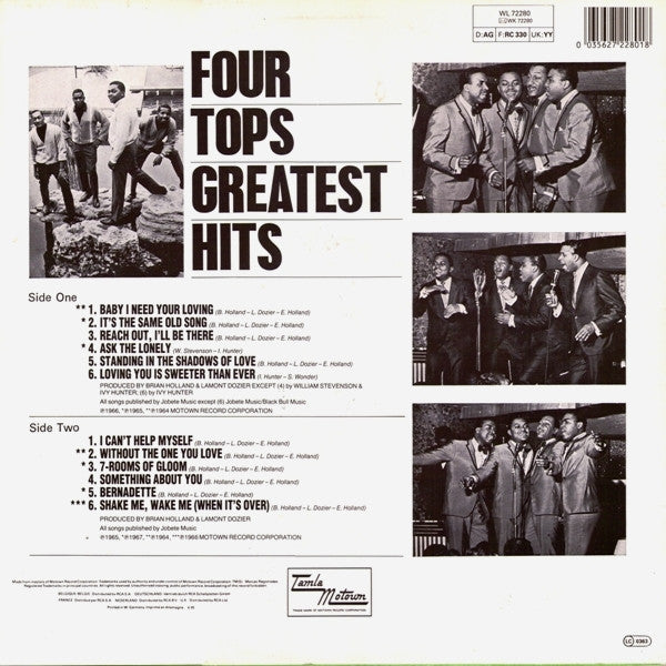 Four Tops : Greatest Hits (LP, Comp)