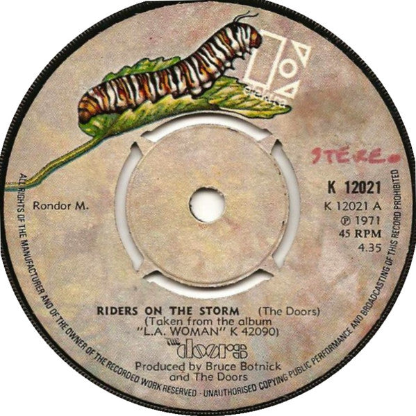 The Doors : Riders On The Storm (7", Single, Pus)
