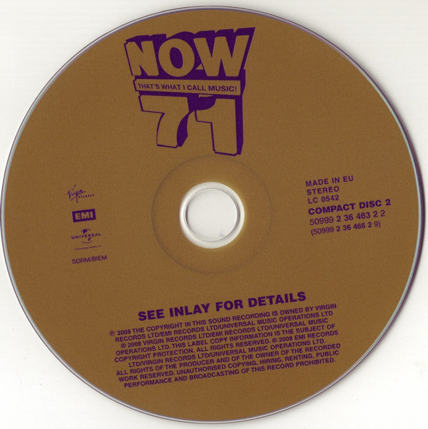 Various : Now That's What I Call Music! 71 (2xCD, Comp)