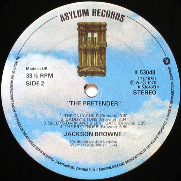 Jackson Browne : The Pretender (LP, Album, Isl)