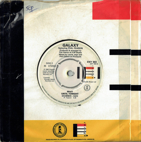 Galaxy (4) Featuring Phil Fearon : Wait Until Tonight (My Love) (7", Single)