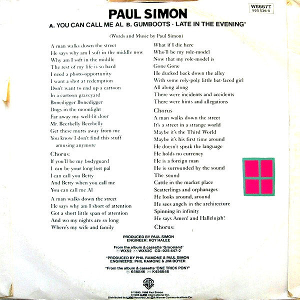 Paul Simon : You Can Call Me Al (12")