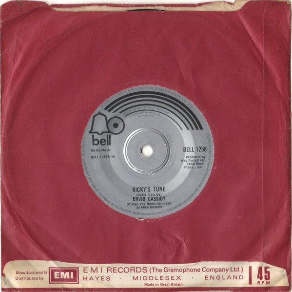 David Cassidy : How Can I Be Sure (7", Single, Sol)