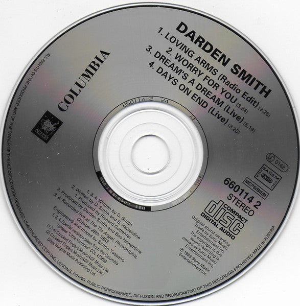 Darden Smith : Loving Arms (CD, Maxi)