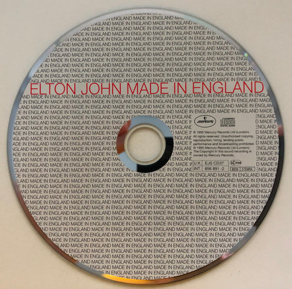 Elton John : Made In England (CD, Single)