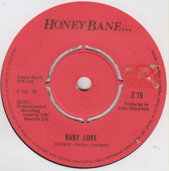 Honey Bane : Baby Love (7", Single)