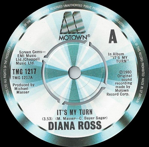 Diana Ross : It's My Turn (7", Single, Pus)