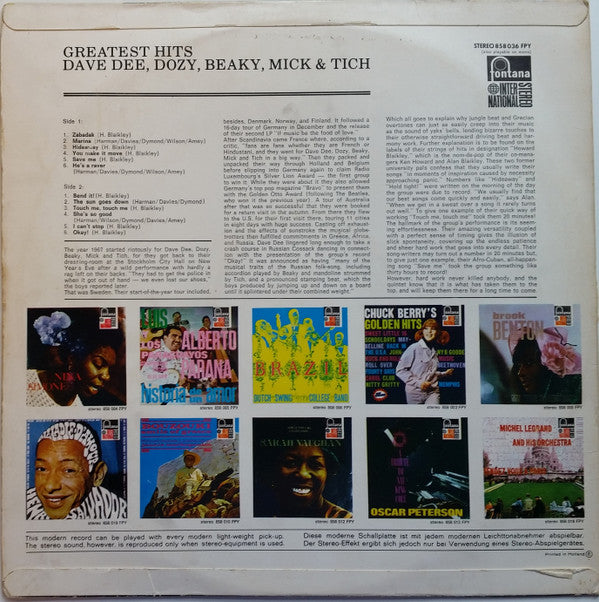 Dave Dee, Dozy, Beaky, Mick & Tich : Greatest Hits (LP, Comp)