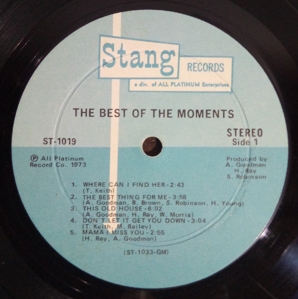 The Moments : The Best Of The Moments (LP, Album)