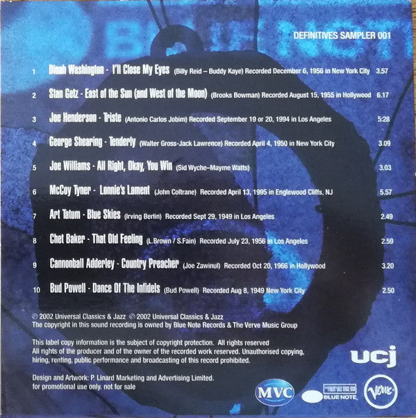 Various : Definitives (CD, Comp, Promo, Smplr, Car)